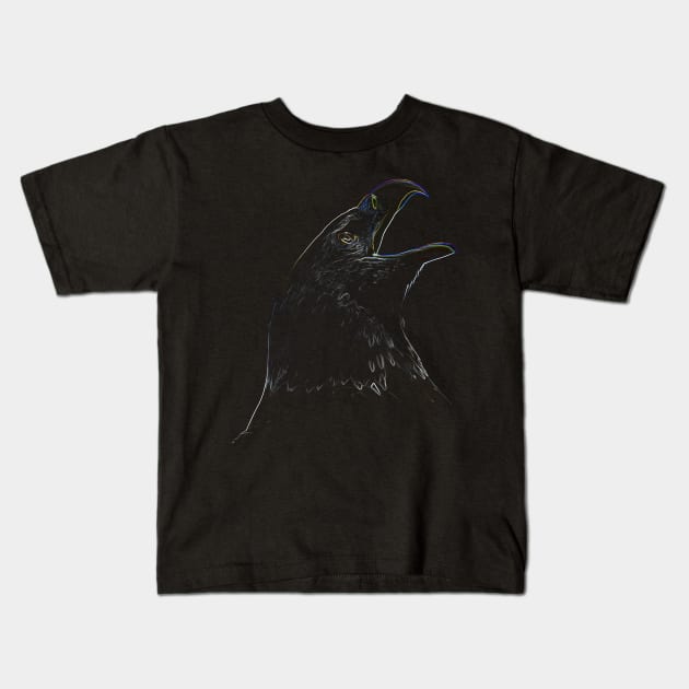 Eagle, American Patriotic Eagle, colored Kids T-Shirt by hottehue